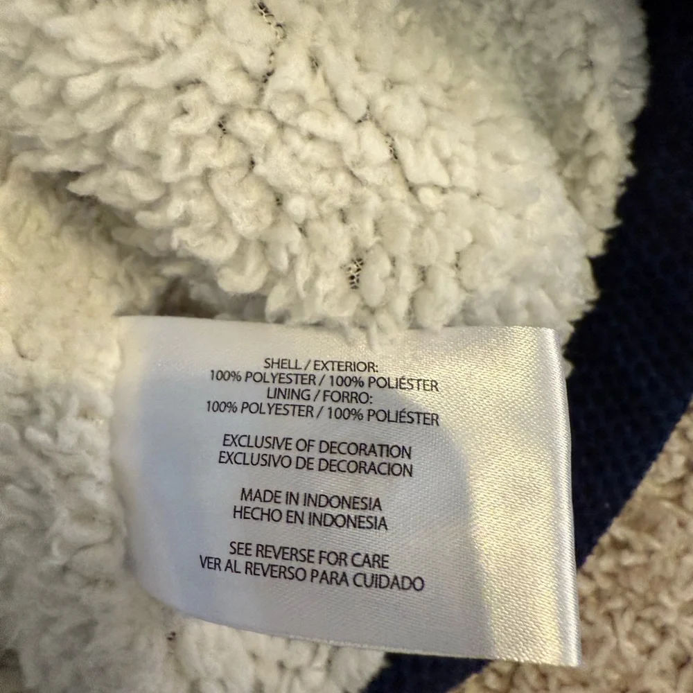 Orvis Men's Navy 1/4 zip sweater SZ M. Fleece lined. Excellent condition